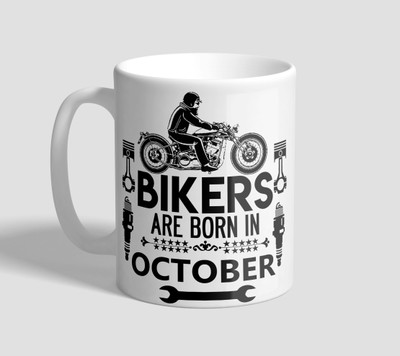

The Mug Oct Biker Ceramic Mug(300 ml), White