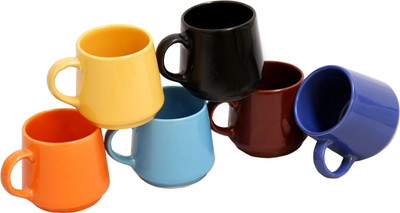 

Shri Krishna Creation SHRIKC06 Ceramic Mug(220 ml, Pack of 6), Multicolor