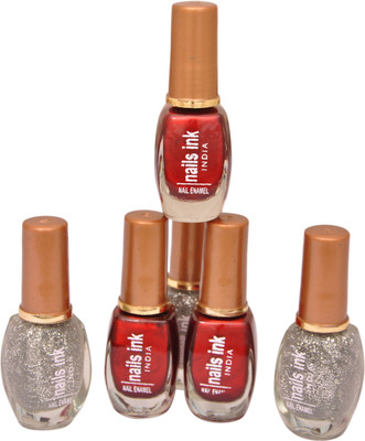 

Nails Ink crazy red whitezari red, whitezari(Pack of 6)