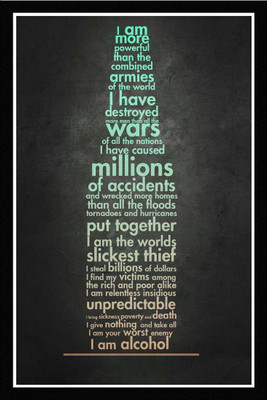 

Wall Poster Alcohol - I Am More Powerful Wood Paper Print(12 inch X 18 inch, Rolled)