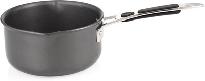 

Greenchef Milk Pan - 160mm HA Without Lid Milk Pan 16 cm diameter(Hard Anodised, Non-stick), Black