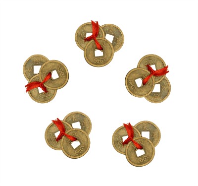 

Vastu Art Vastu / Feng Shui / Set Of 15 Lucky Coins Decorative Showpiece - 2.5 cm(Iron, Gold)