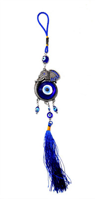 

Vashoppee Vastu / Fang Shui Lord Ganesha Head Evil Eye Hanging Decorative Showpiece - 37 cm(Alloy, Blue)