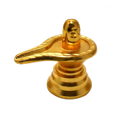 

Vastu Art Vastu / Fang Shui Shivling Decorative Showpiece - 5 cm(Alloy, Yellow)