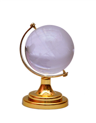 

Vastu Art Vastu / Fengshui / Crystal Globe For Success And protect From nagetive vibrations Decorative Showpiece - 8 cm(Crystal, White)