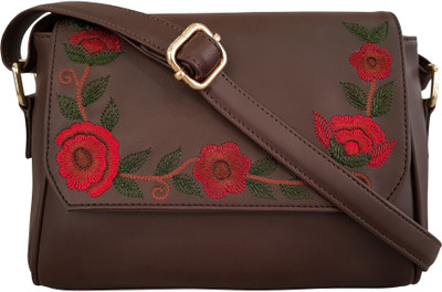 

Toteteca Bag Works Women Casual Brown PU Sling Bag