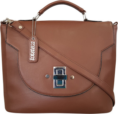 

Toteteca Bag Works Women Casual Brown PU Sling Bag