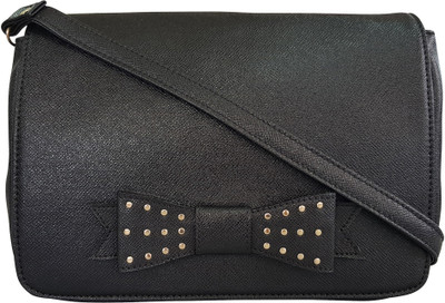 

Toteteca Bag Works Women Casual Black PU Sling Bag