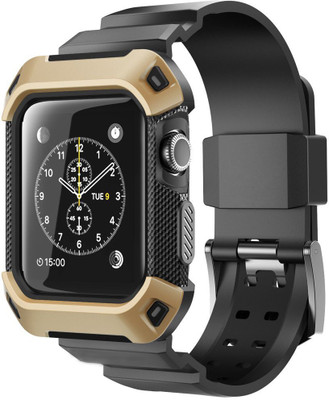 

SM HI POWER Apple Watch Case with Strap Band 42mm- Gold Smart Band Strap(Yellow)