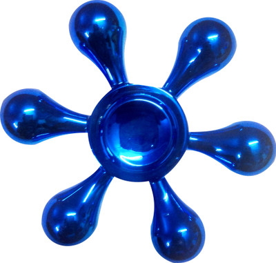 

S.Blaze Blue 6 Arm Rounded Ship Design Fidget Spinner For Kids & Adults(Blue)