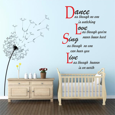 

Sophies  Dance Love Sing Live Vinyl Sticker Sticker(Pack of 1, Black;red