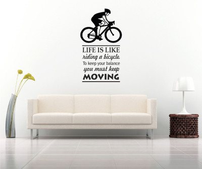 

Sophies  Bicycle Quote Without Transparent Base Sticker(Pack of 1, Black