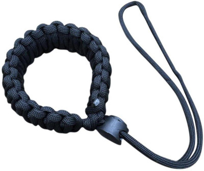 

Techlife Solutions Techlife Black Color Braided Paracord Camera Adjustable Wrist Strap/ Wristband Strap(Black)