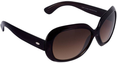 

Fashionplaza Over-sized, Oval Sunglasses(Brown