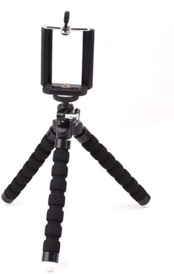 

Techlife Solutions Black Flexible Mini Tripod Stand For Digital Camera & Mobile Phones - High Quality Tripod(Black, Supports Up to 500 g)