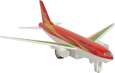 

Magic Pitara Die Cast Pull Back Alloy Airliner with Light & Music (Red)(Red)