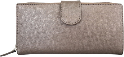 

Toteteca Bag Works Women Casual Silver Artificial Leather Wallet(10 Card Slots)