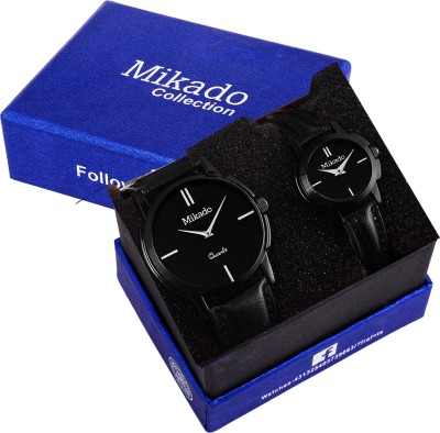 Mikado new united couple analog watches couple combo with imported box for men and women Watch  - For Men & Women   Watches  (Mikado)