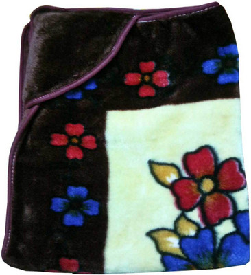 

KARIBA Floral  Blanket(Fur, Brown