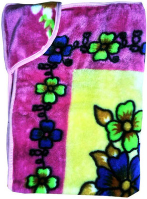 

KARIBA Floral  Blanket(Fur, Pink