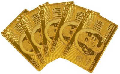ShopyBucket High Quality 24 Carrat Gold Plated Dollar Back Duplex Centered Board (Gold)(Gold)