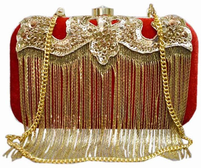 

Falah Party Red Clutch