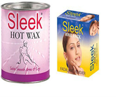 

SLEEK Hot Wax 600g Facial Hair remover 80g Wax(680 g, Set of 2)