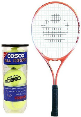 

Cosco Combo Of Two, One 'COSCO 25 ' Tennis Racquet and One 1 Box 'All Court' Tennis Ball Pack of 3- Tennis Kit