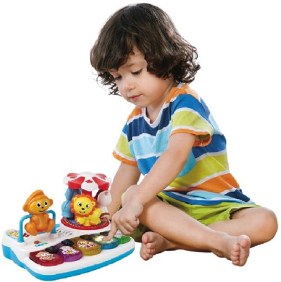 

Toys Bhoomi Musical Play & Learn Amusement Park Themed Mini Piano Toy for Infants Toddlers with Lights & Sound(Multicolor)