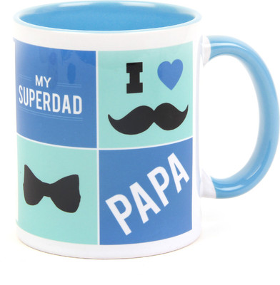 

Floweraura For Dear Father Ceramic Mug(350 ml), Multicolor