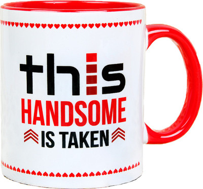 Floweraura Man of your dreams Ceramic Mug(350 ml), Multicolor