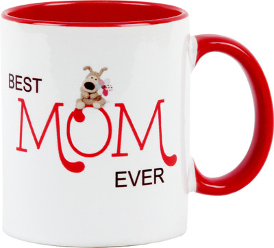 

Floweraura Best MoM Ceramic Mug(350 ml), Multicolor