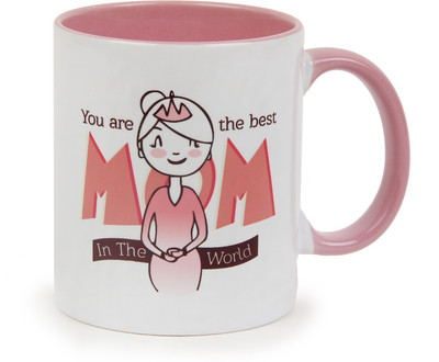 

Floweraura Mugful Of Thanks Ceramic Mug(350 ml), Multicolor