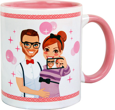 

Floweraura Amusing present Ceramic Mug(350 ml), Multicolor