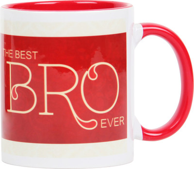 

Floweraura My Favorite Brother Ceramic Mug(350 ml), Multicolor