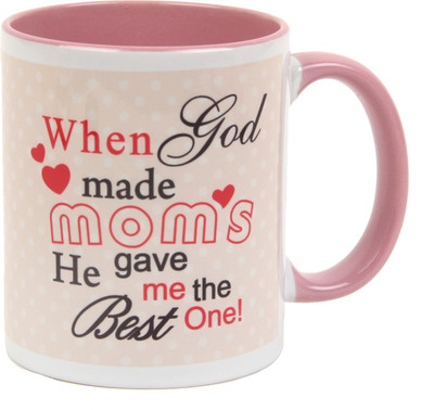 

Floweraura Mom Is Blessing Ceramic Mug(350 ml), Multicolor