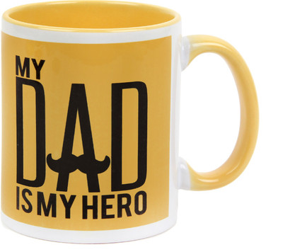 

Floweraura Hashtag Super Dad Ceramic Mug(350 ml), Multicolor