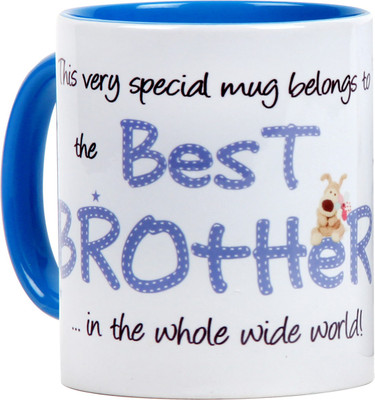

Floweraura Best Brother Ceramic Mug(350 ml), Multicolor