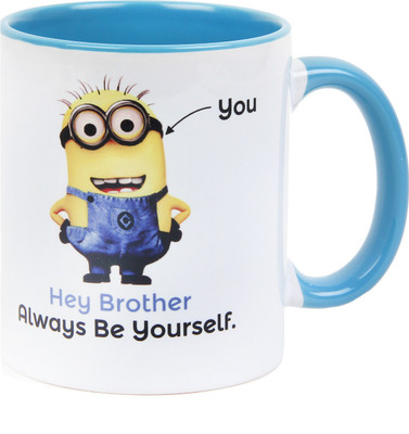 

Floweraura My Minion Bro Ceramic Mug(350 ml), Multicolor