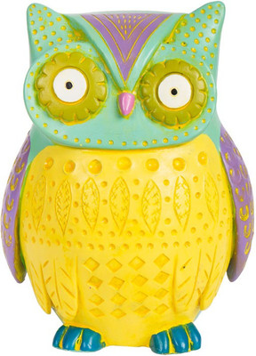 

Chumbak Wide Eyed Owl Decorative Showpiece - 13.5 cm(Polyresin, Multicolor)