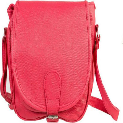 

TESKA Girls Casual Pink PU Sling Bag