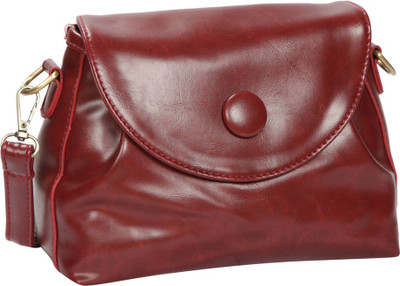 

Bagkok Women Casual Maroon PU Sling Bag