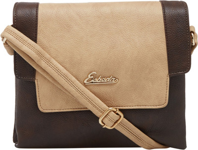 

Esbeda Women Casual Brown PU Sling Bag