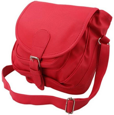 

TESKA Girls Casual Red PU Sling Bag