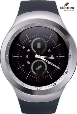 

clearex Round Dial with Touch Screen | SIM & TF Card Slot | Camera | G-Sensor | Watsapp | Twitter | Facebook | Audio | Video Supported Compatible for All Smart Phones | Samsung | Apple | Vivo | Oppo | Redmi | Coolpad | Android | IOS Smartwatch(Black Strap