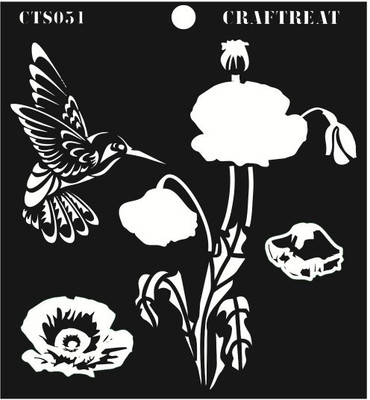

Craftreat Poppy Poppy Layered Stencil(Pack of 1, flourish)