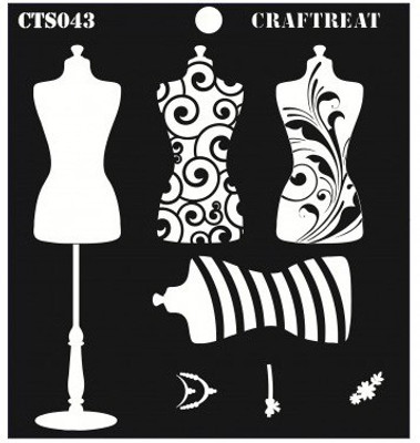 

Craftreat Mannequin Layered Stencil(Pack of 1, Printed)