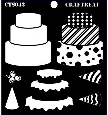 

Craftreat CTS042 3 Tier Cake Layered Stencil(Pack of 1, 6*6 inch)
