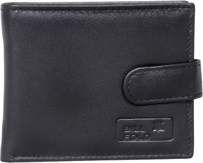 

Bill Fold Artistic Leather Men Black Genuine Leather Wallet(6 Card Slots)