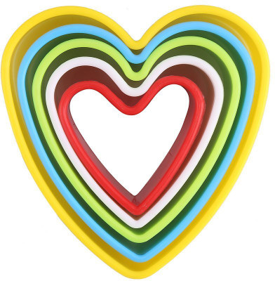 

SYGA Heart Shape Cookie Cutter Set 5 Pieces Set Mold for Biscuit Sandwich Cut Cookie Cutter(Pack of 5)